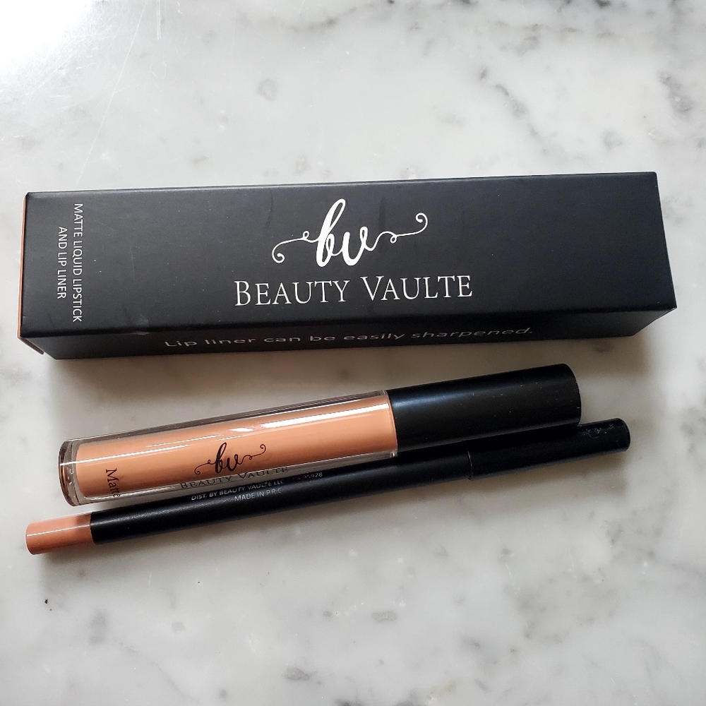 Beauty Vaulte Nude Lip Duo Liquid Lipstick and Lip Liner